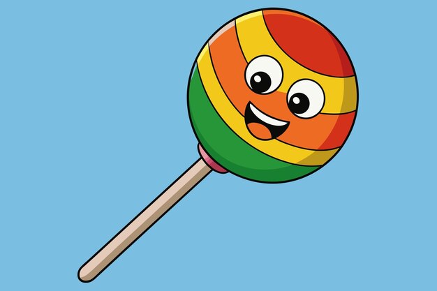 Vector lolly pop multi color vector illustration