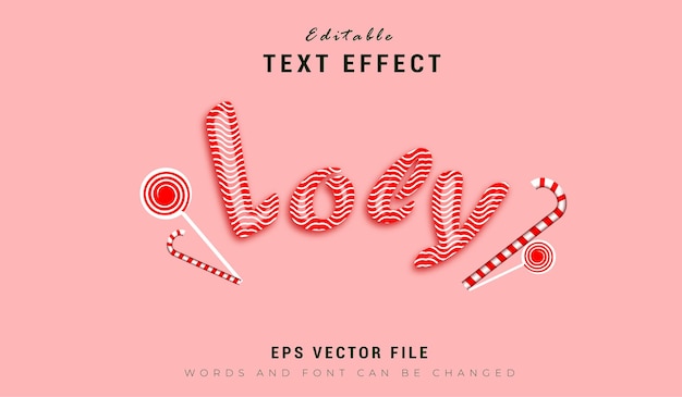 Vector loly text effect