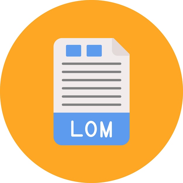Плоская иллюстрация LOM