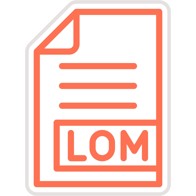 Иллюстрация дизайна векторной иконы LOM
