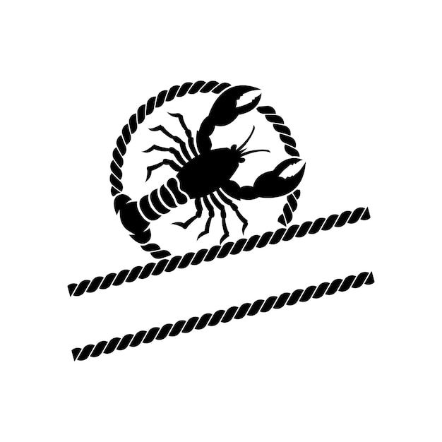 Lomster garnalen logoicon vector illustratie ontwerp