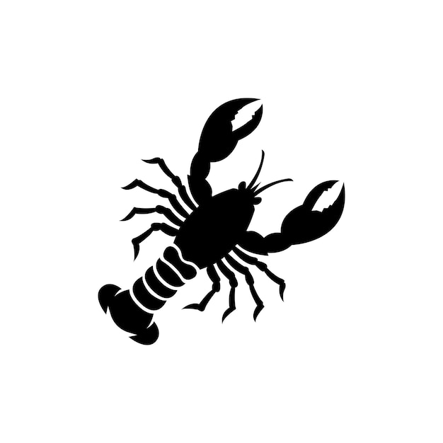 Lomster shrimp logoicon vector illustration design