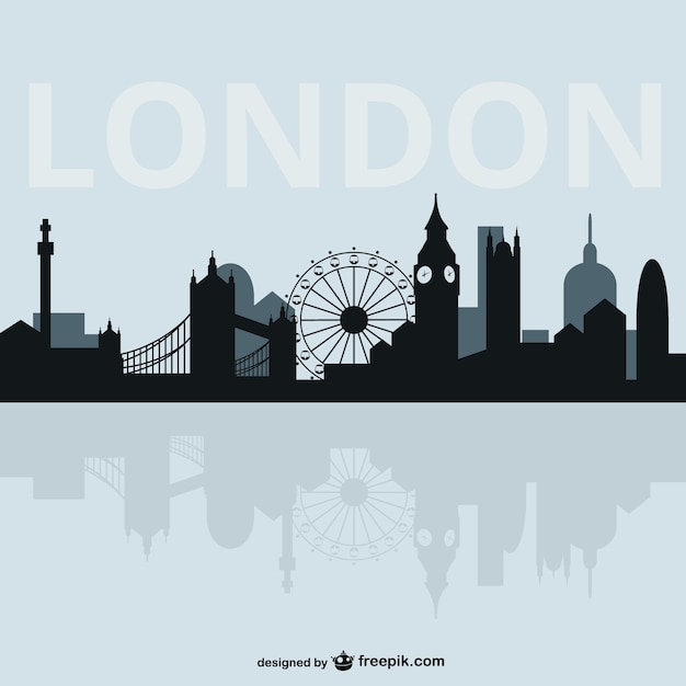 Londen cityscape silhouet