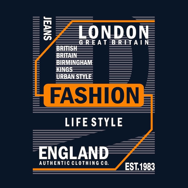 Londen slogan tee typografie grafisch ontwerp voor print t-shirt illustratie vector