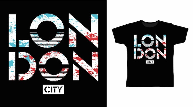 Londen stad stijlvol typografie t-shirtontwerp