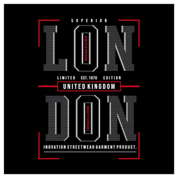 Londen stijlvol t-shirt en kledingontwerp