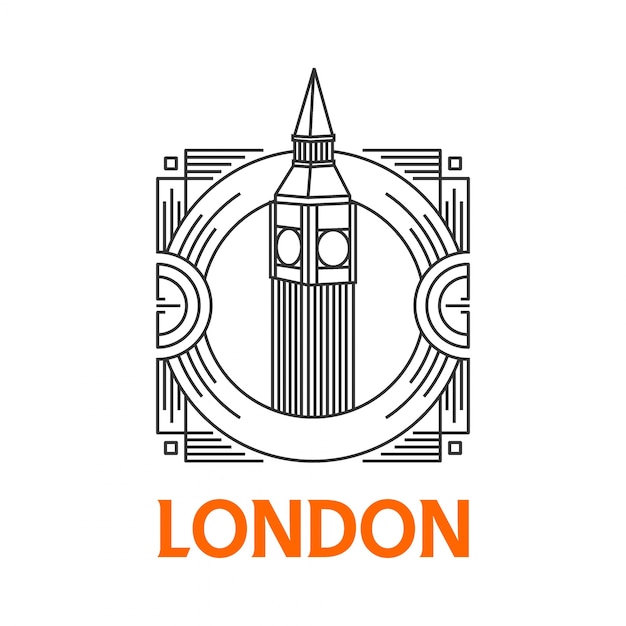 Vector londen toren stad badge