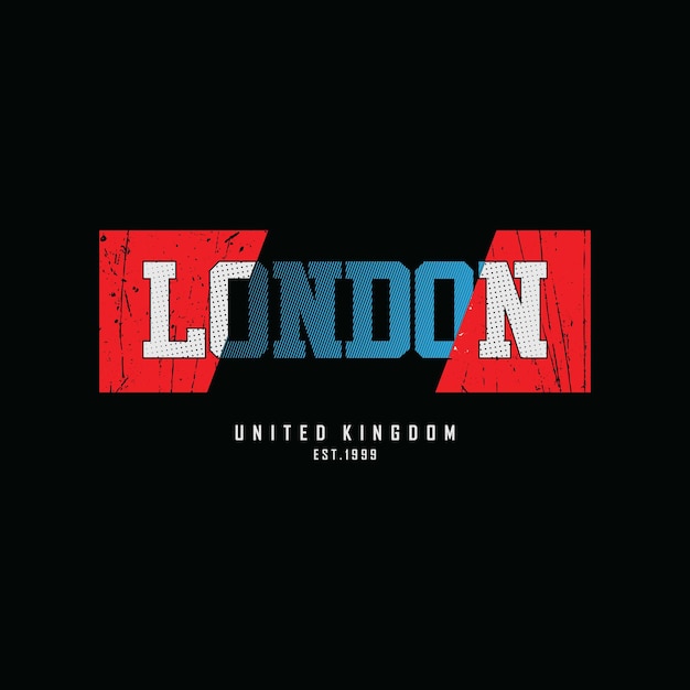 Londen typografie vector t-shirt ontwerp illustratie