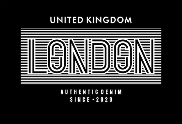 Londen typografie voor print t-shirt