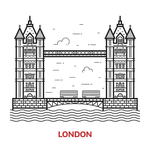 ロンドン橋のベクトル図