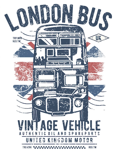 ベクトル ロンドンバスのイラストデザイン