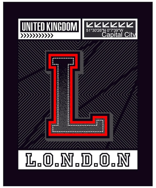 Лондонский город Винтажный типографический дизайн в векторной иллюстрационной футболке и других целях