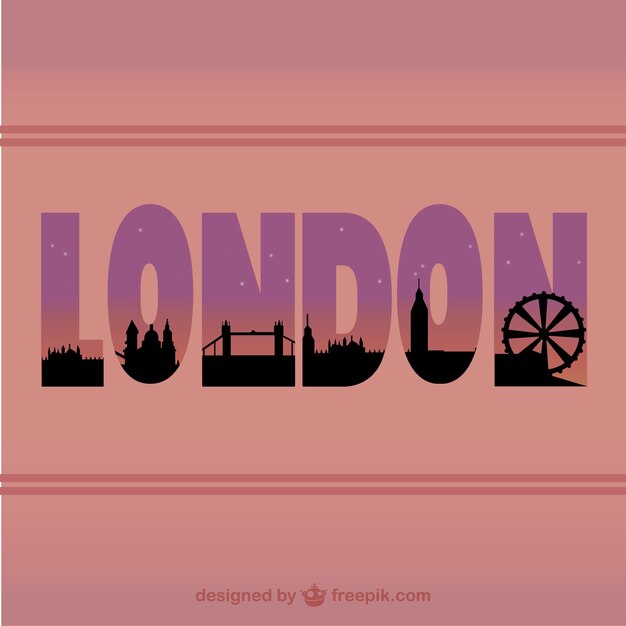 London cityscape design tipografico