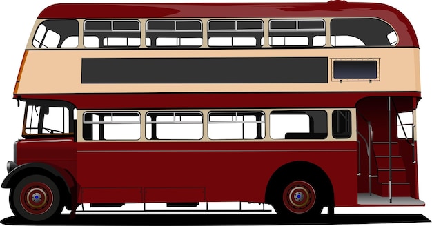 런던 더블 데커 빨간 버스 벡터 3d 그림