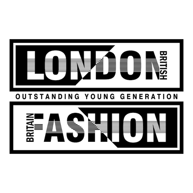 london fashion slogan typography graphic illustration vector art style vintage