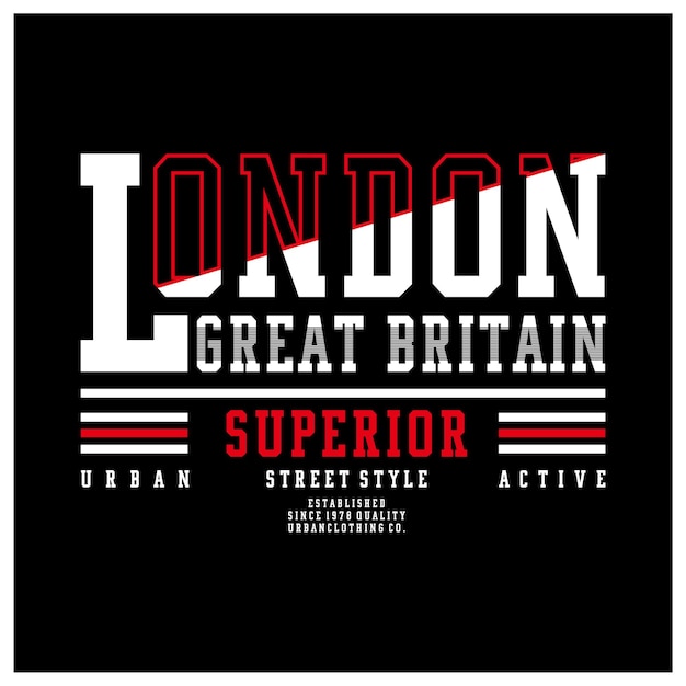 Лондон Великобритания крутая типография графического дизайна для печати на футболках