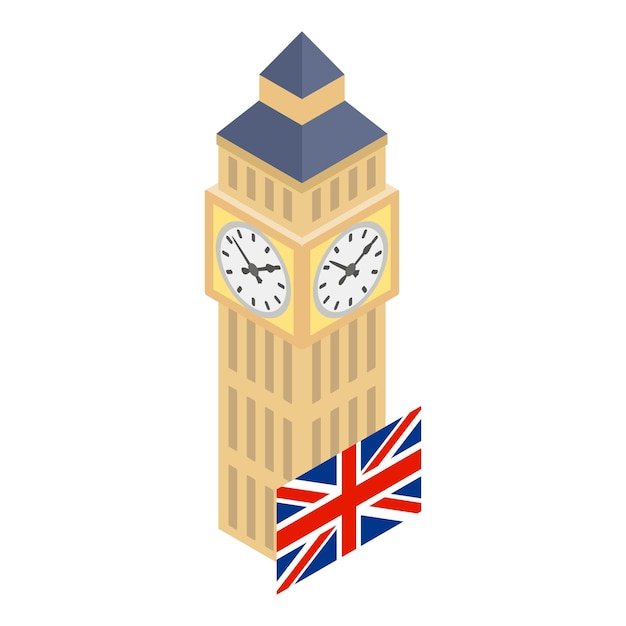 Vector london landmark icon isometric illustration of london landmark vector icon for web