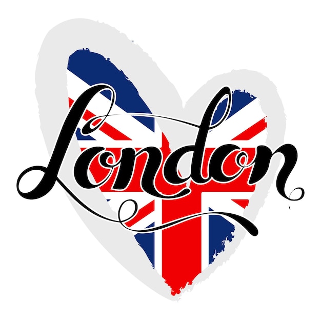 London lettering Hand written London Modern hand lettering Vector Illustration