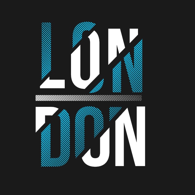 Vettore london lettering typography per l'abbigliamento