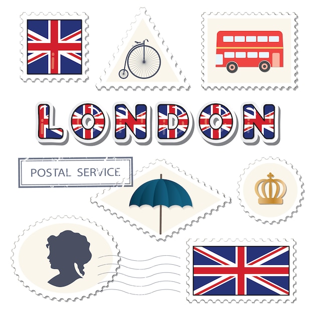 London postage set