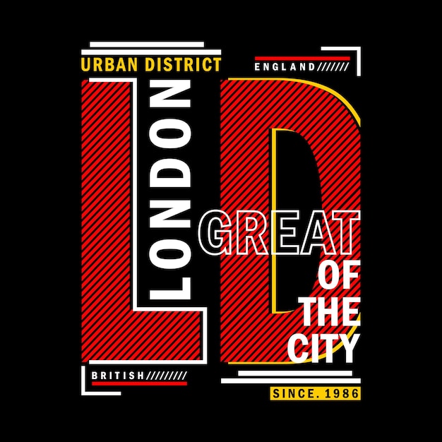 Londra slogan tipografia graphic design per stampa t-shirt illustrazione vettoriale art