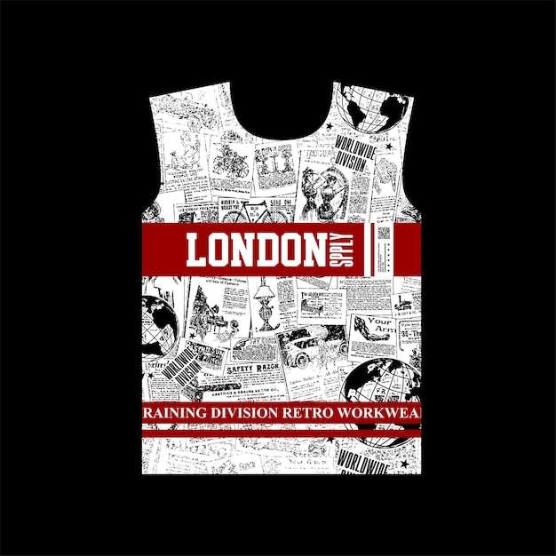 London supply retro pattern tshirt design