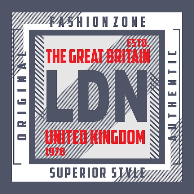 ロンドンのtシャツの文字ベクトルタイポグラフィデザイン