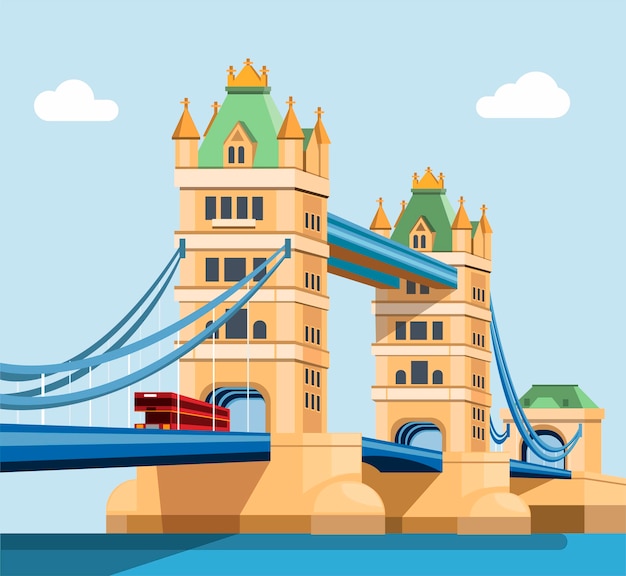 Vector london tower bridge illustratie