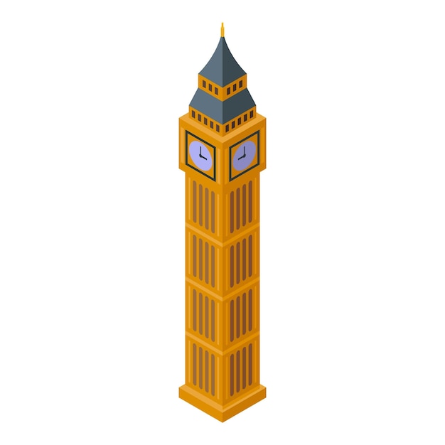 Vector london tower icon isometric vector england city old tour