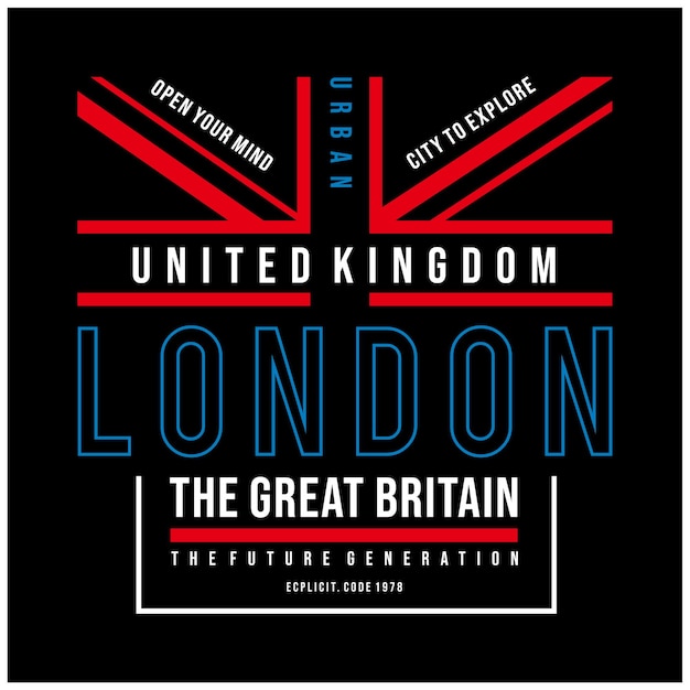 Premium Vector | London typography design for print t shirt