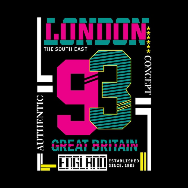 london typography graphic design illustration vector line art style vintage by order