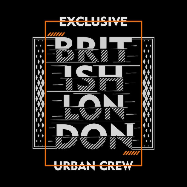 London typography graphic design for print t shirt illustration vector