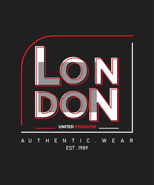 London typography t-shirt design print