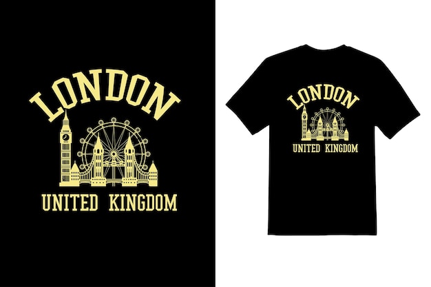 London United Kingdom t shirt design template vector