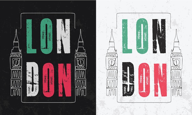 Vector london watch tower vector t shirt design template