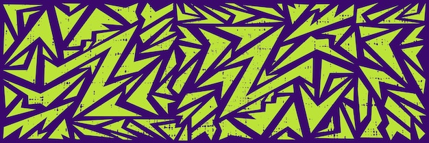 Long abstract design pattern in green and purple color