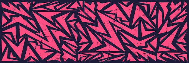 Long abstract design pattern in pink and black color