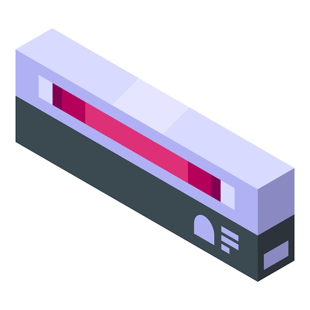 Vector long currency detector icon isometric vector banknote shop machine finance