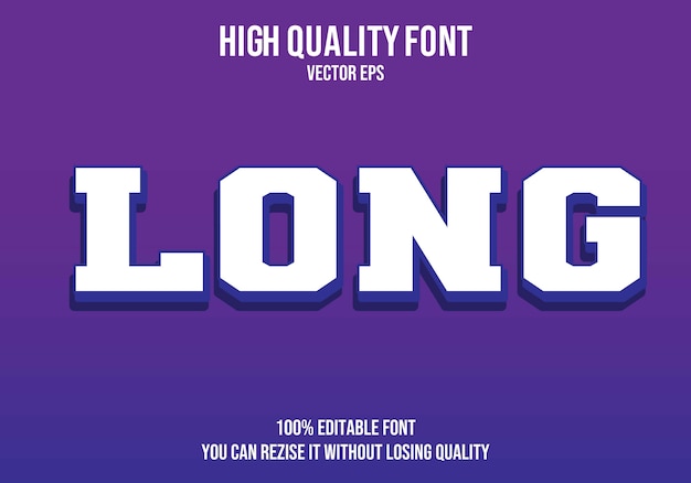 Long  Editable text Effect