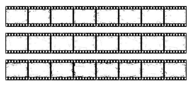 Vector long grunge movie film strip vintage filmstrip