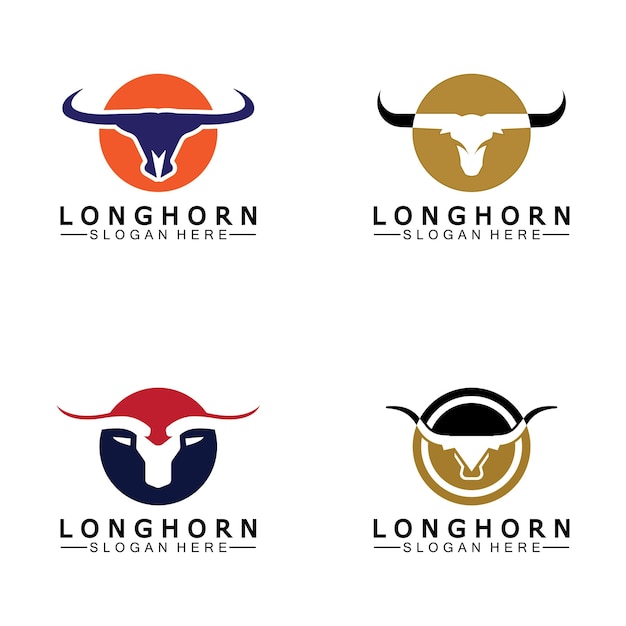 Long horn logo template vector illustration design