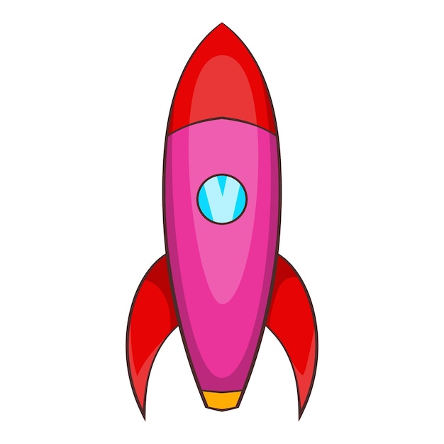 Vector long rocket icon cartoon illustration of long rocket vector icon for web