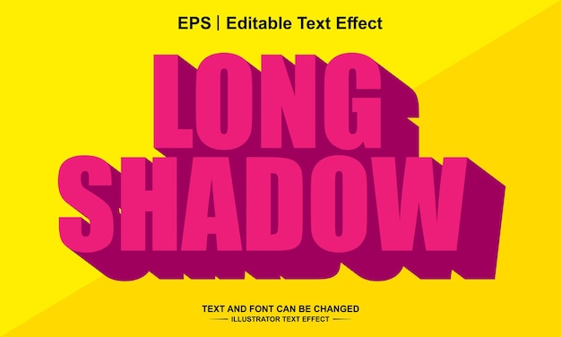 Long shadow editable text effect