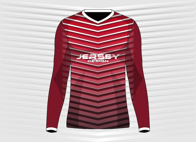 long sleeve men tshirt jersey vector template