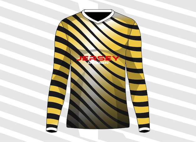 Long sleeve men tshirt jersey vector template