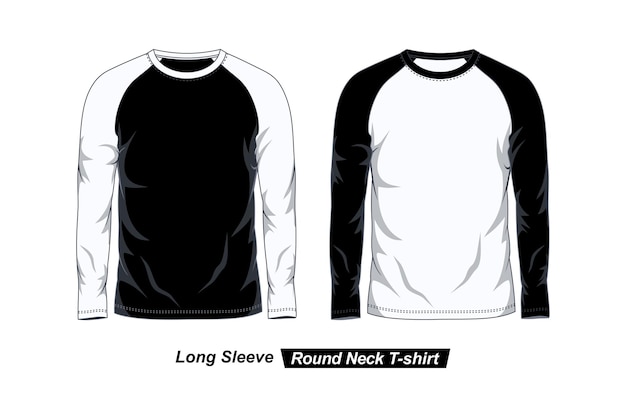 A long sleeve shirt with a round neck on it