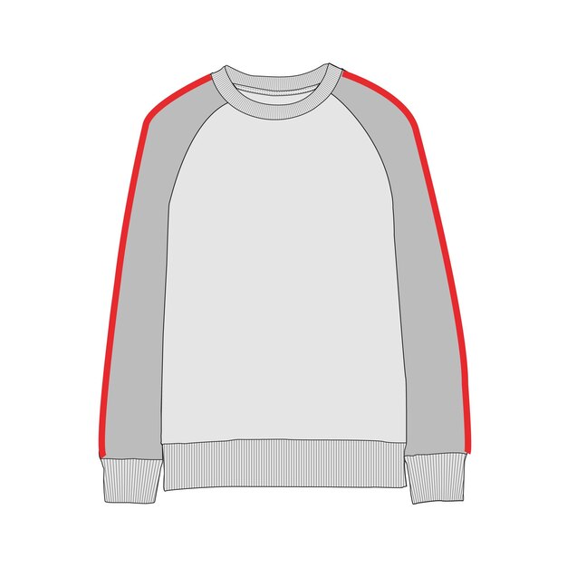 Vector long sleeve sweatshirt vector illustration template