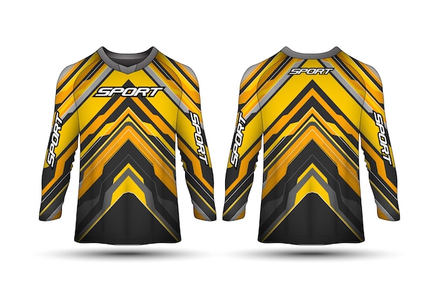 Long sleeve tshirt design template racing sport motorcycle jersey  shirt design