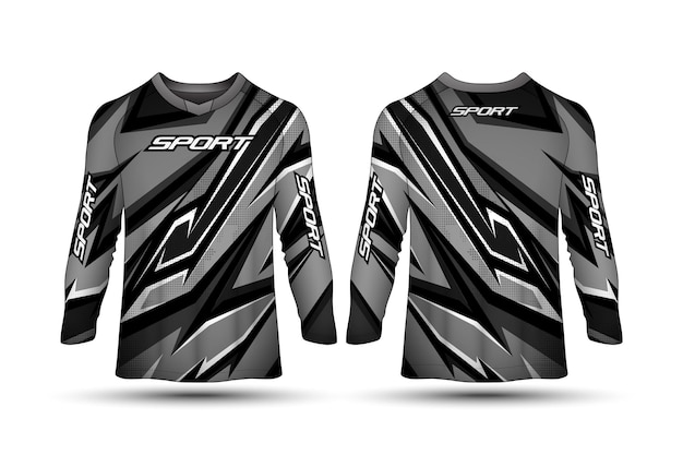 Long sleeve tshirt design template racing sport motorcycle jersey  shirt design