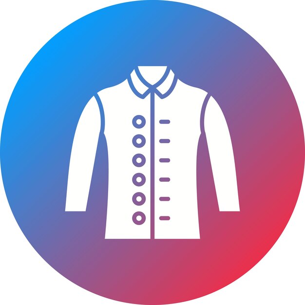 Векторное изображение значка рубашки с длинными рукавами может быть использовано для одежды